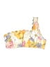Unbranded Floral Yellow Swimsuit Top Size L (estimated) - photo 1