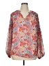 Unbranded 100% Polyester Orange 3/4 Sleeve Blouse Size XL - photo 1