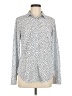 A New Day 100% Polyester Polka Dots Silver Long Sleeve Blouse Size M - photo 1
