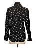 Chico's Polka Dots Black Long Sleeve Button-Down Shirt Size Sm (0.5) - photo 2