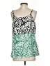 CAbi 100% Polyester Green Sleeveless Blouse Size S - photo 2