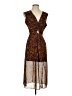 Finders Keepers 100% Polyester Animal Print Brown Cocktail Dress Size 4 - photo 1