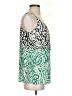 CAbi 100% Polyester Green Sleeveless Blouse Size S - photo 4
