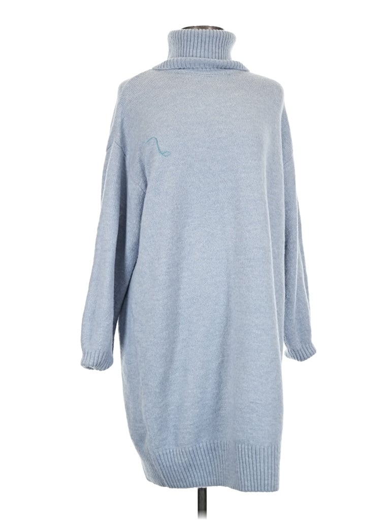 Pre-owned Mng Turtleneck Sweater In Blue