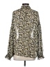 MNG Paisley Gold Long Sleeve Blouse Size 4 - photo 2