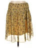 Max Studio 100% Polyester Animal Print Yellow Casual Skirt Size S (estimated) - photo 1