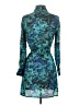 MAXSPORT 100% Polyester Paisley Teal Cocktail Dress Size XS - photo 2