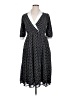 AFOUR Polka Dots Black Casual Dress Size L - photo 1
