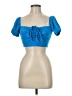 Zara Blue Short Sleeve Top Size M - photo 1