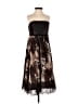 Kay Unger 100% Polyester Animal Print Brown Cocktail Dress Size 4 - photo 1