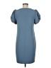 Express Outlet Solid Blue Casual Dress Size M - photo 2
