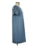 Express Outlet Solid Blue Casual Dress Size M - photo 4