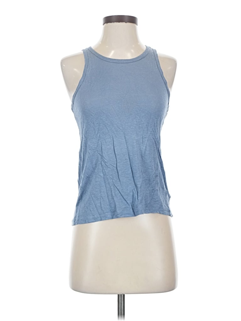 Pre-owned Amuse Society Tank Top Blue Halter Neckline Tops