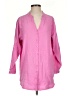 LUCCA 100% Cotton Pink 3/4 Sleeve Button-Down Shirt Size S - photo 1