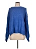Unbranded 100% Polyester Solid Blue Pullover Sweater Size L - photo 1