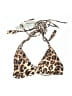 Guess Animal Print Brown Swimsuit Top Size L - photo 1