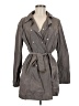 Armani Jeans 100% Polyester Gray Trenchcoat Size 6 - photo 1