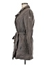 Armani Jeans 100% Polyester Gray Trenchcoat Size 6 - photo 5