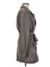 Armani Jeans 100% Polyester Gray Trenchcoat Size 6 - photo 4