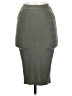 Bebe Solid Gray Formal Skirt Size S - photo 1