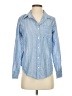 Love Notes Blue Long Sleeve Blouse Size S - photo 1