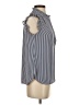 Ann Taylor LOFT 100% Polyester Silver Sleeveless Blouse Size XS - photo 4