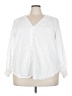 Torrid Ivory Long Sleeve Henley Size 3X Plus (3) - photo 1