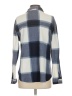 Just Polly 100% Polyester Plaid Blue Long Sleeve Blouse Size S - photo 2