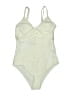 Unbranded Solid Ivory One Piece Swimsuit Size S - photo 1