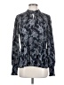 Tommy Hilfiger 100% Polyester Paisley Gray Long Sleeve Blouse Size XS - photo 1