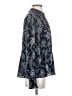 Tommy Hilfiger 100% Polyester Paisley Gray Long Sleeve Blouse Size XS - photo 4