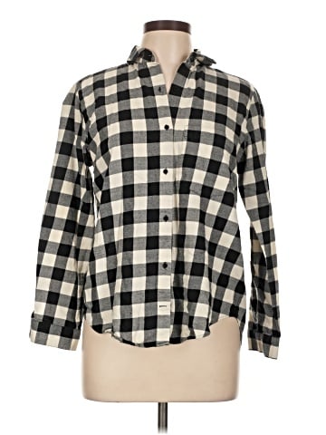 Zara Basic Long Sleeve Button-Down Shirt (view 1)