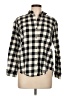 Zara Basic Checkered-gingham Black Long Sleeve Button-Down Shirt Size L - photo 1