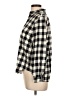 Zara Basic Checkered-gingham Black Long Sleeve Button-Down Shirt Size L - photo 5