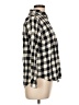 Zara Basic Checkered-gingham Black Long Sleeve Button-Down Shirt Size L - photo 4