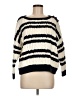 Atmosphere 100% Acrylic Stripes Ivory Pullover Sweater Size 8 - photo 1
