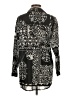 Larsen Gray Print Black Long Sleeve Blouse Size S - photo 2