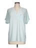Anne Klein Teal Short Sleeve Blouse Size L - photo 1