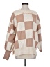 Lillusory Checkered-gingham Tan Pullover Sweater Size M - photo 1