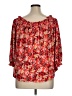 MELLODAY Red 3/4 Sleeve Blouse Size XL - photo 2