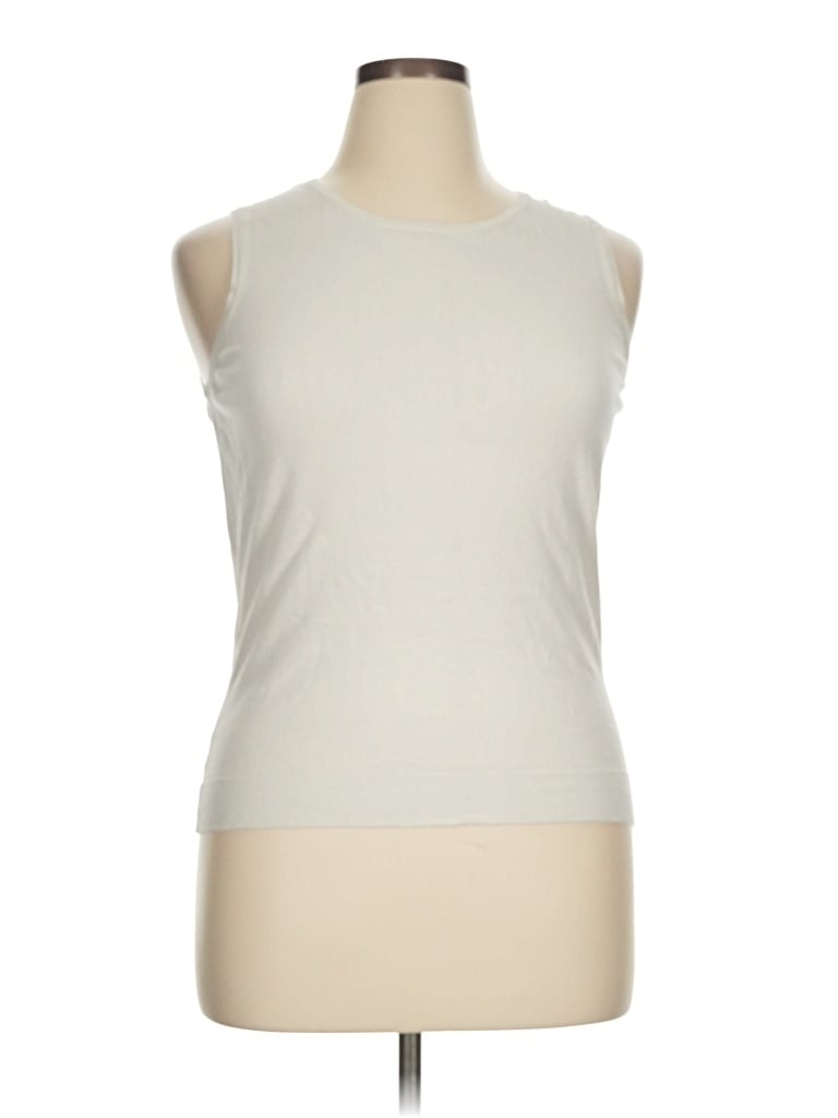 Pre-owned August Silk Sleeveless T-shirt In White