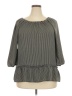 Maurices 100% Polyester Gray 3/4 Sleeve Blouse Size 20 (2) - photo 1