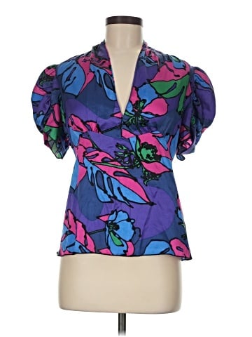 Anna Sui Short Sleeve Silk Top (view 1)