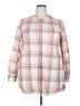 Lands' End 100% Cotton Plaid Pink Long Sleeve Button-Down Shirt Size XL - photo 1