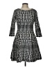Eliza J Houndstooth Black Casual Dress Size 10 - photo 1