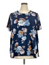 Meri Skye Blue Short Sleeve Blouse Size 2X - photo 1