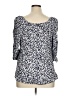 Unique Spectrum 100% Rayon Blue 3/4 Sleeve Blouse Size 1X - photo 2