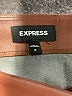 Express 100% Polyester Brown Faux Leather Skirt Size 10 - photo 4