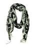 Unbranded 100% Polyester Paisley Green Black Scarf One size - photo 1