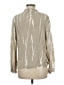 Knox Rose 100% Rayon Metallic Silver Long Sleeve Blouse Size M - photo 2